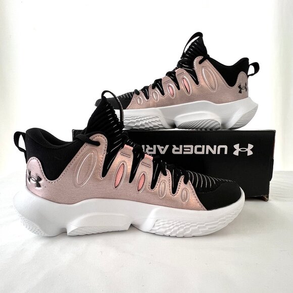 Under Armour UA Flow Breakthru 4 Womens Black Rose Gold, Sz 8.5 New with Box! - Picture 1 of 14